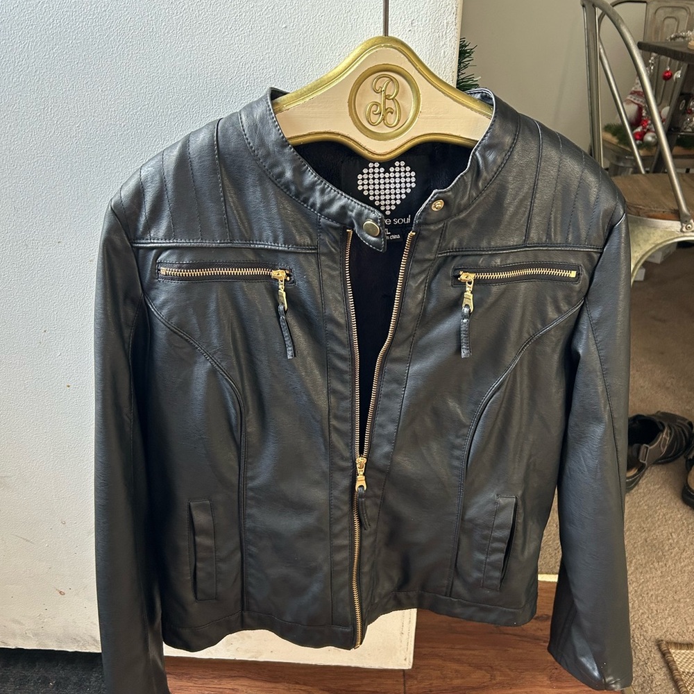 Black Faux Leather Jacket